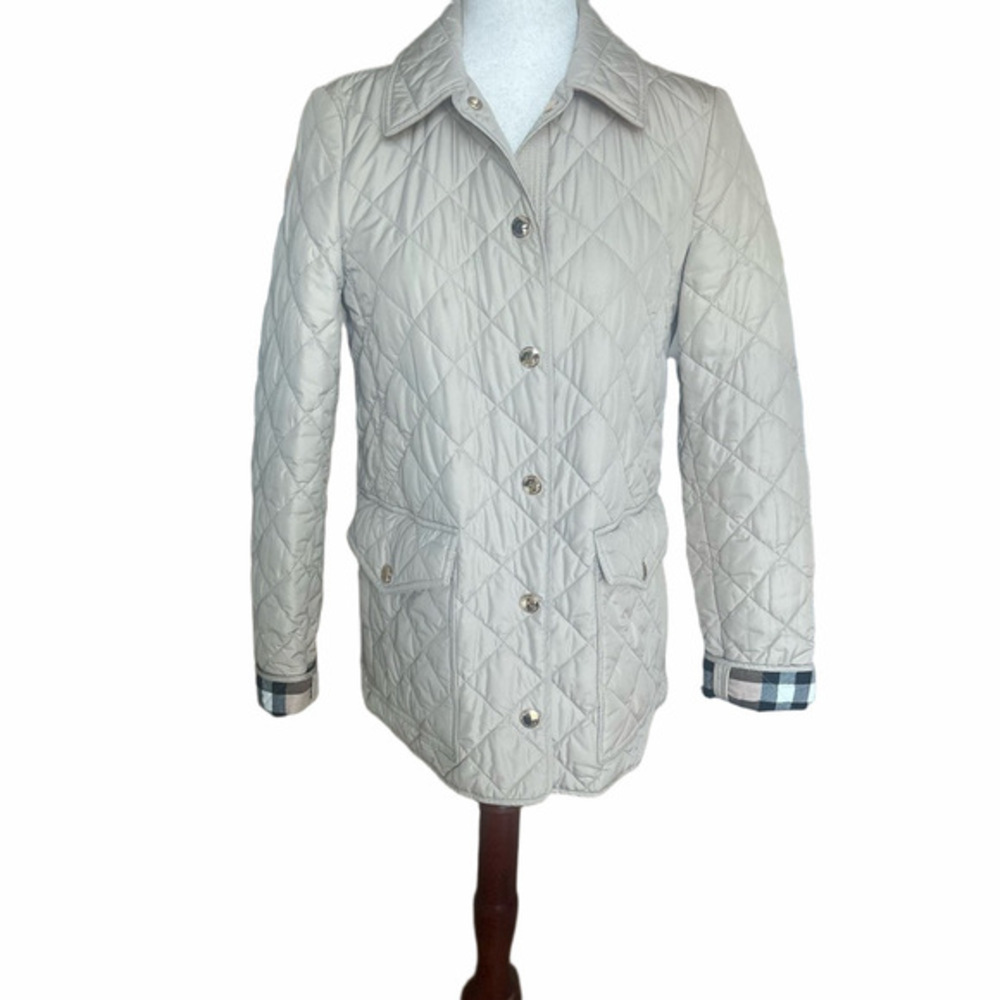 Burberry Beige Quilted Puffer Jacket